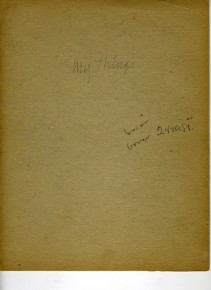 My Things, Cover Page