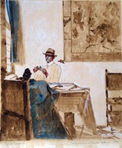 David Warrilow in a Vermeer Interior (Study)