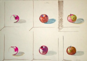 School of Hopper Study Reverse: Six Apples